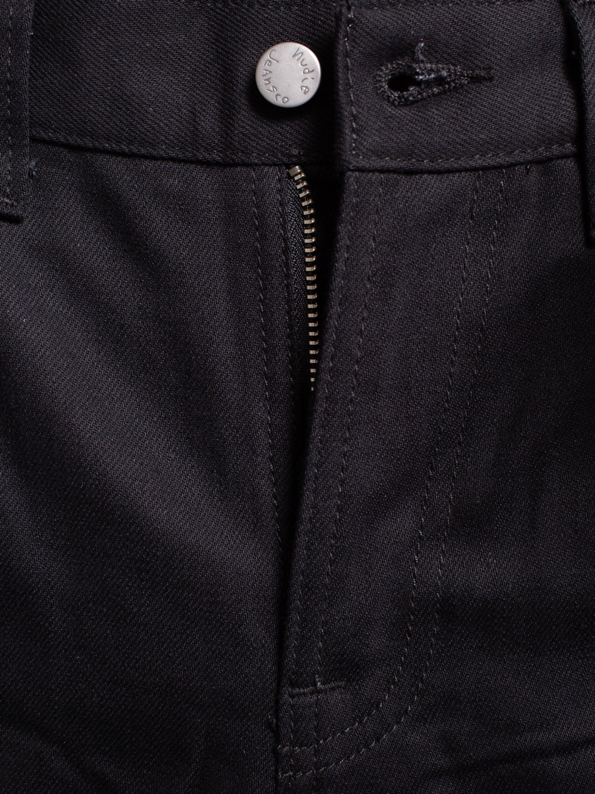 nudiejeans jeans nudie denim gritty jackson raka jeans regulat fit dry ever black svarta jeans svart