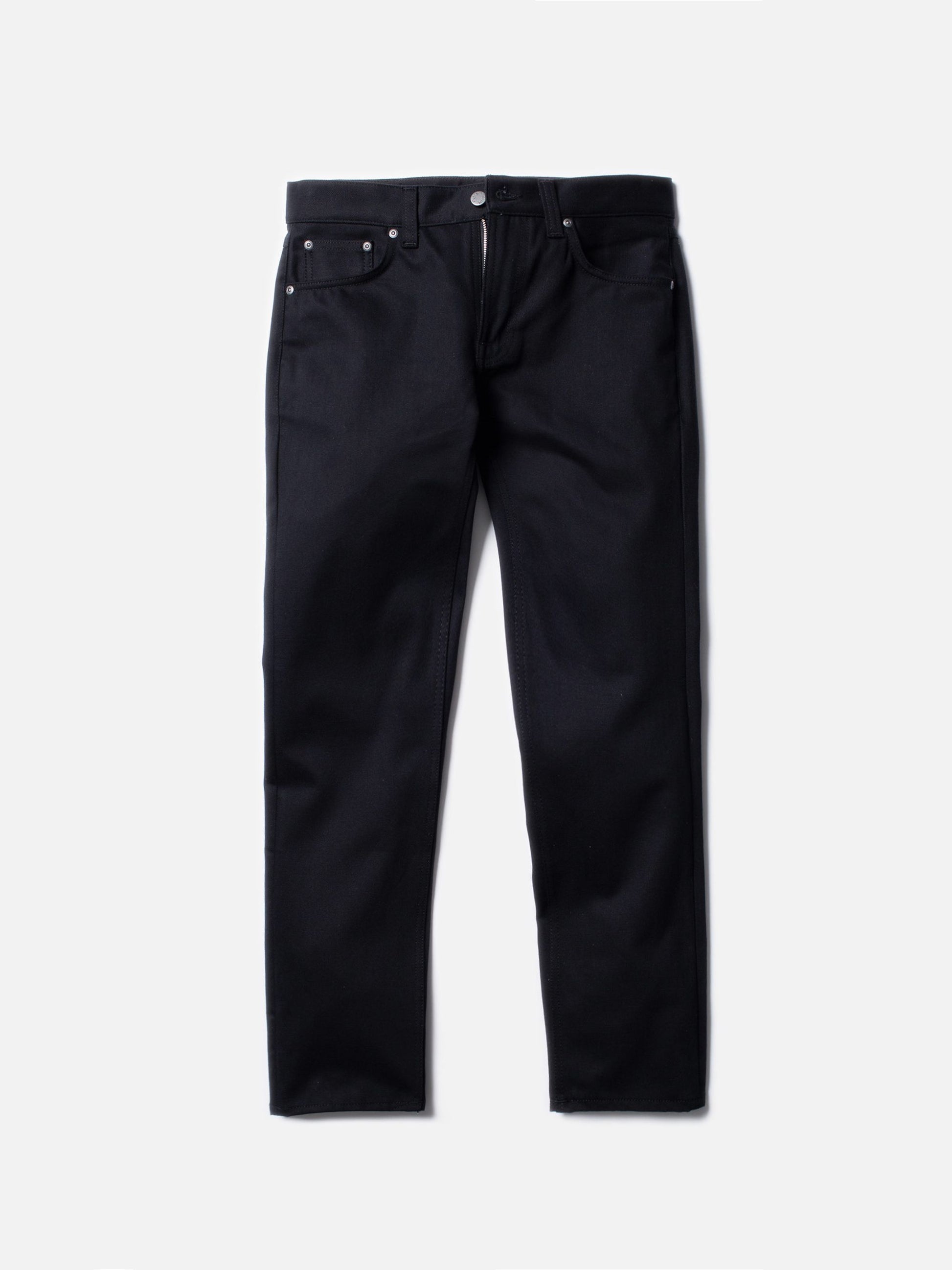 nudiejeans jeans nudie denim gritty jackson raka jeans regulat fit dry ever black svarta jeans svart