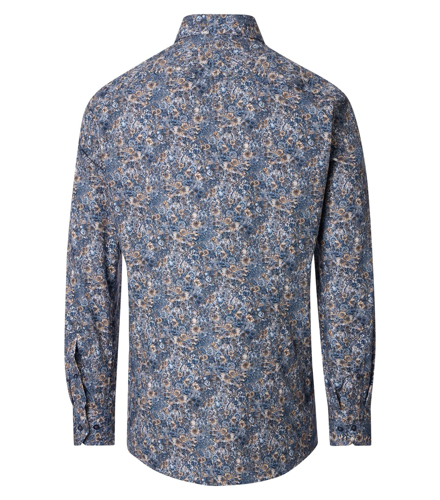 skjorta shirt venti casamoda modern fit regular fit fliers blommor aop print mönstrad skjorta kostym skjorta navy blue blå