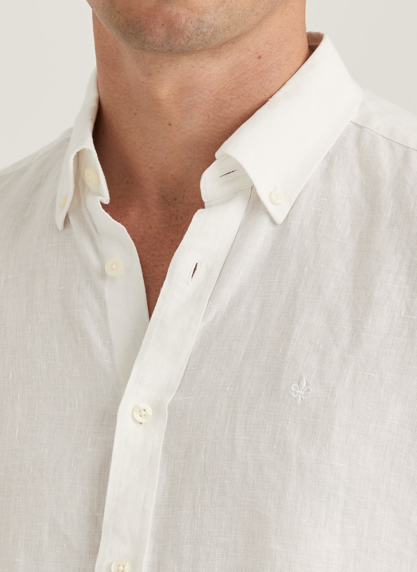 linne skjorta douglas linen shirt linne morris button down sommar sval vit white
