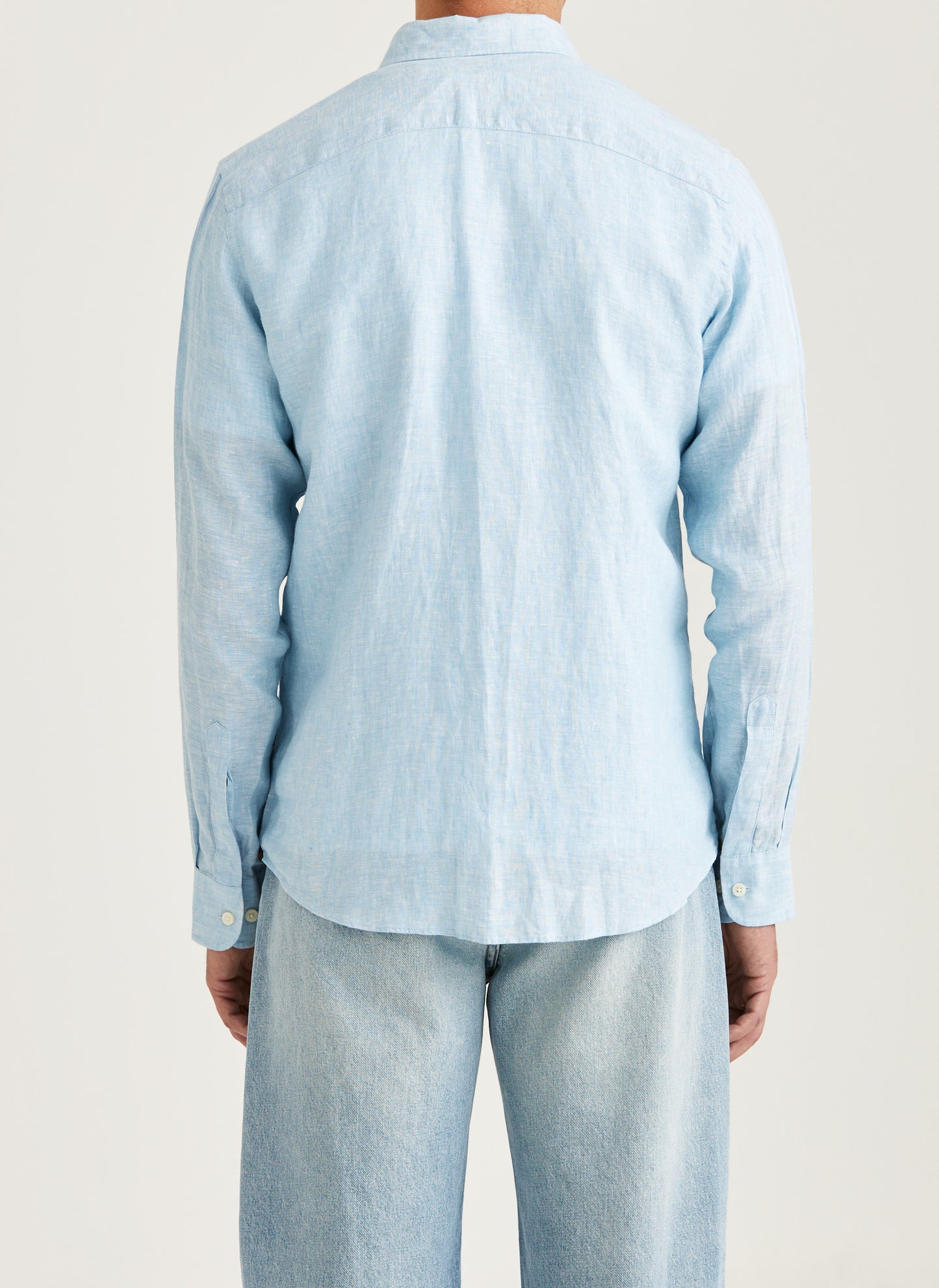 linne skjorta douglas linen shirt linne morris button down sommar blue light blue blå