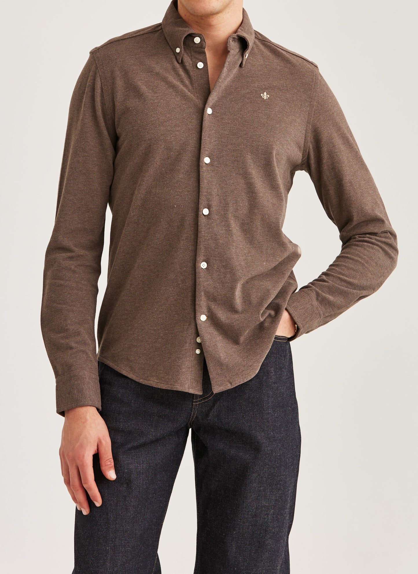 skjorta shirt morris camden pikè shirt button down brun brown
