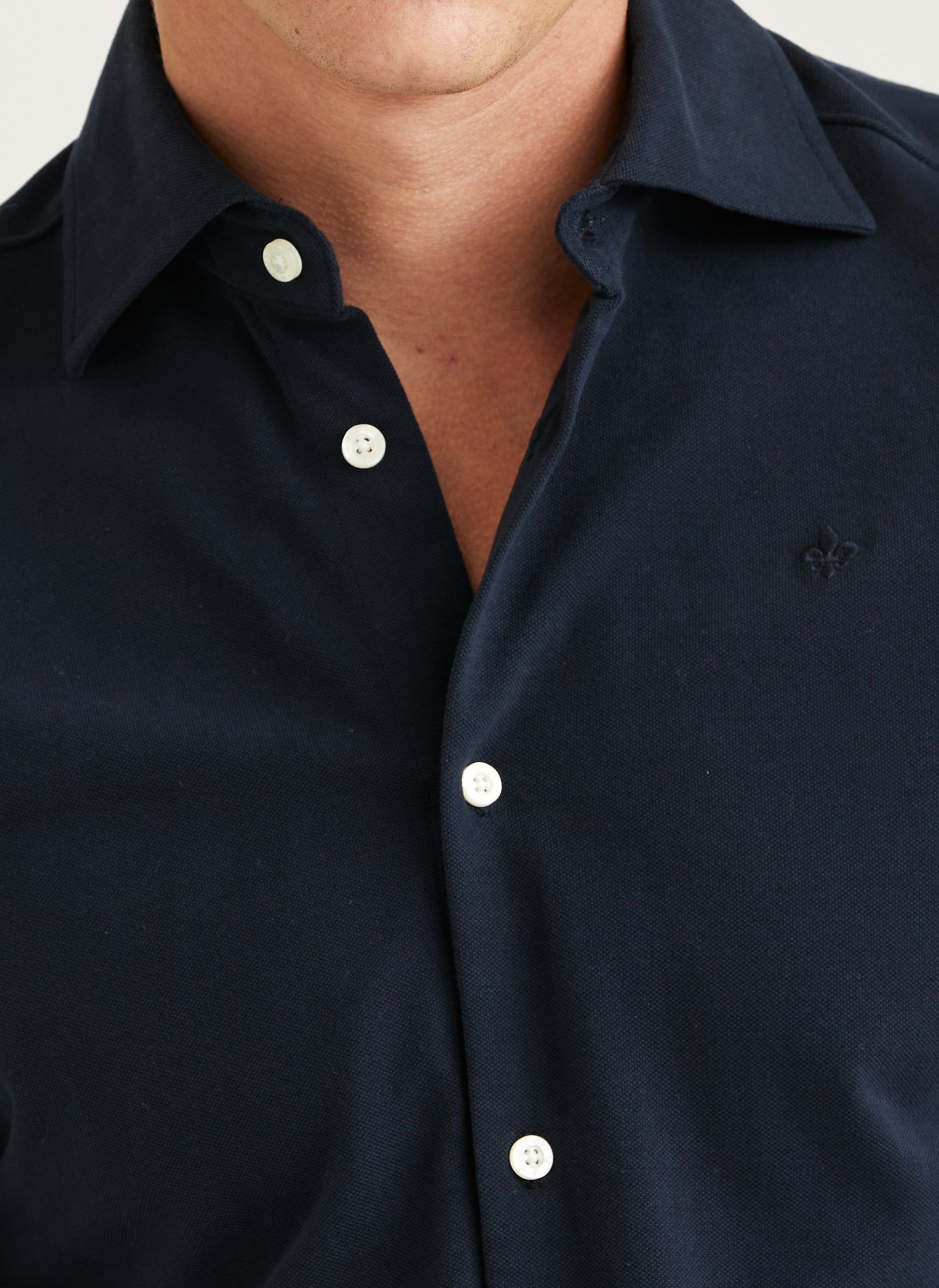 skjorta shirt morris camden pikè shirt button down old blue blå navy