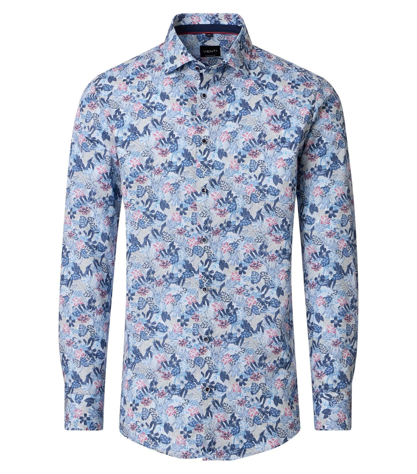 skjorta shirt venti casamoda regular fit modern fit kostym skjorta multi flowers blommor print mönstrad