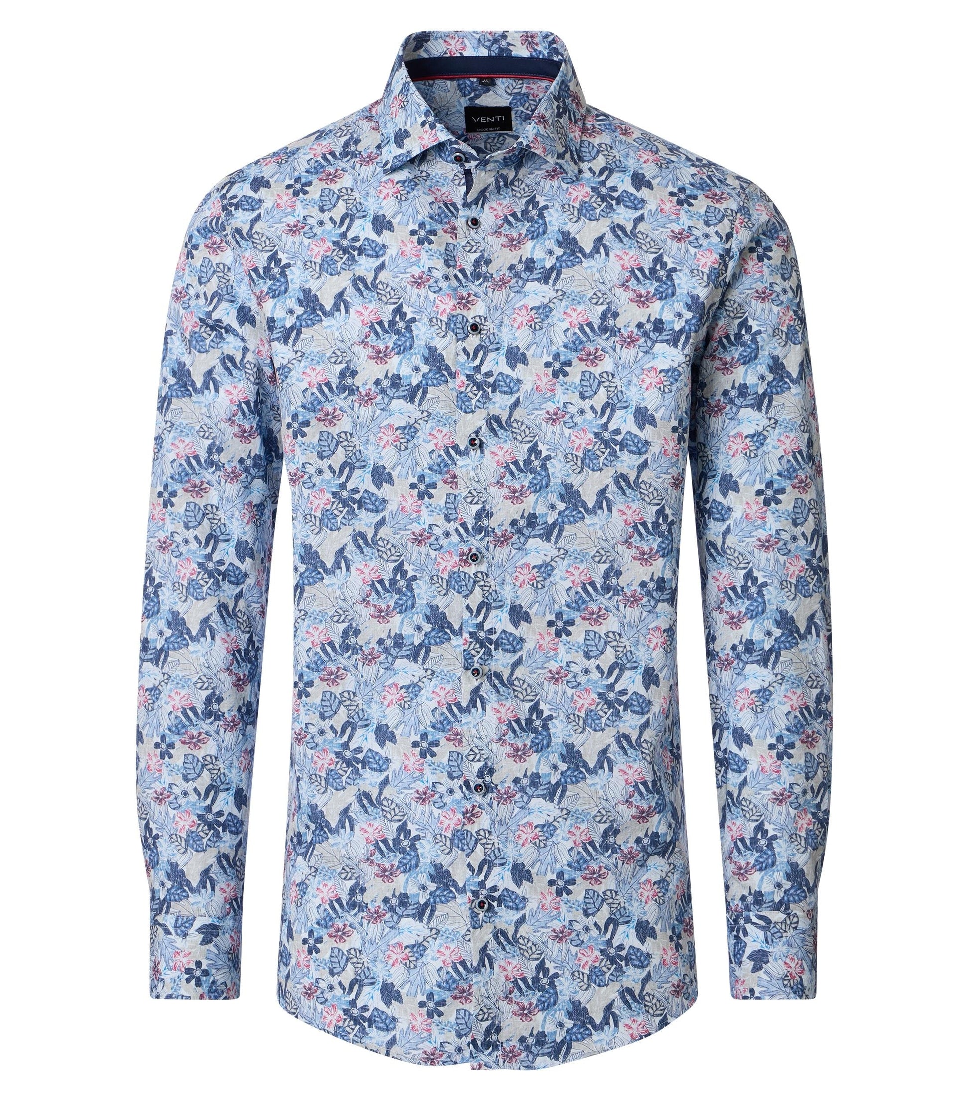 skjorta shirt venti casamoda regular fit modern fit kostym skjorta multi flowers blommor print mönstrad