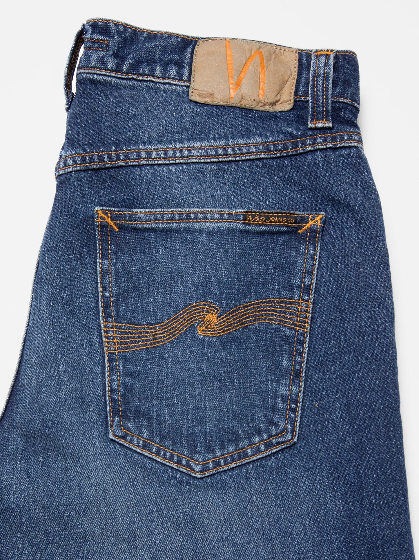 solid ollie wild blue nudie jeans denim slim fit stretch nudiejeans