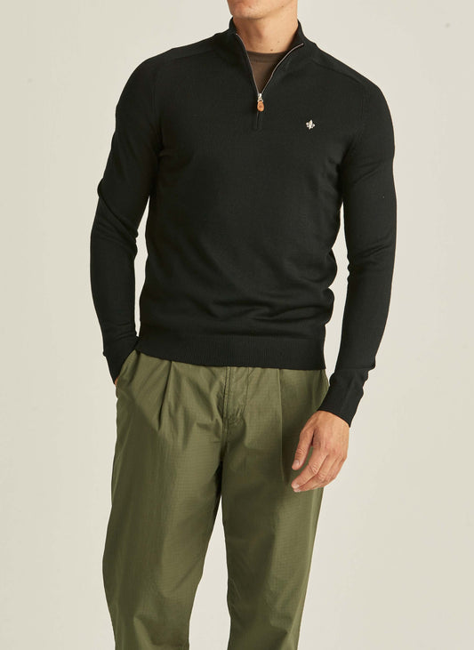 Merino John Zip Black