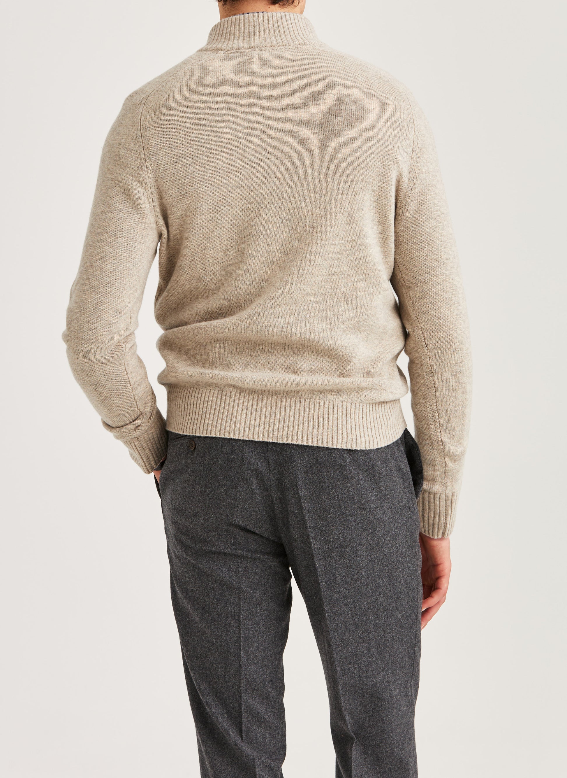 tröja morris new heartford halfzip zip dragkedja sweater merino ull khaki sand beige
