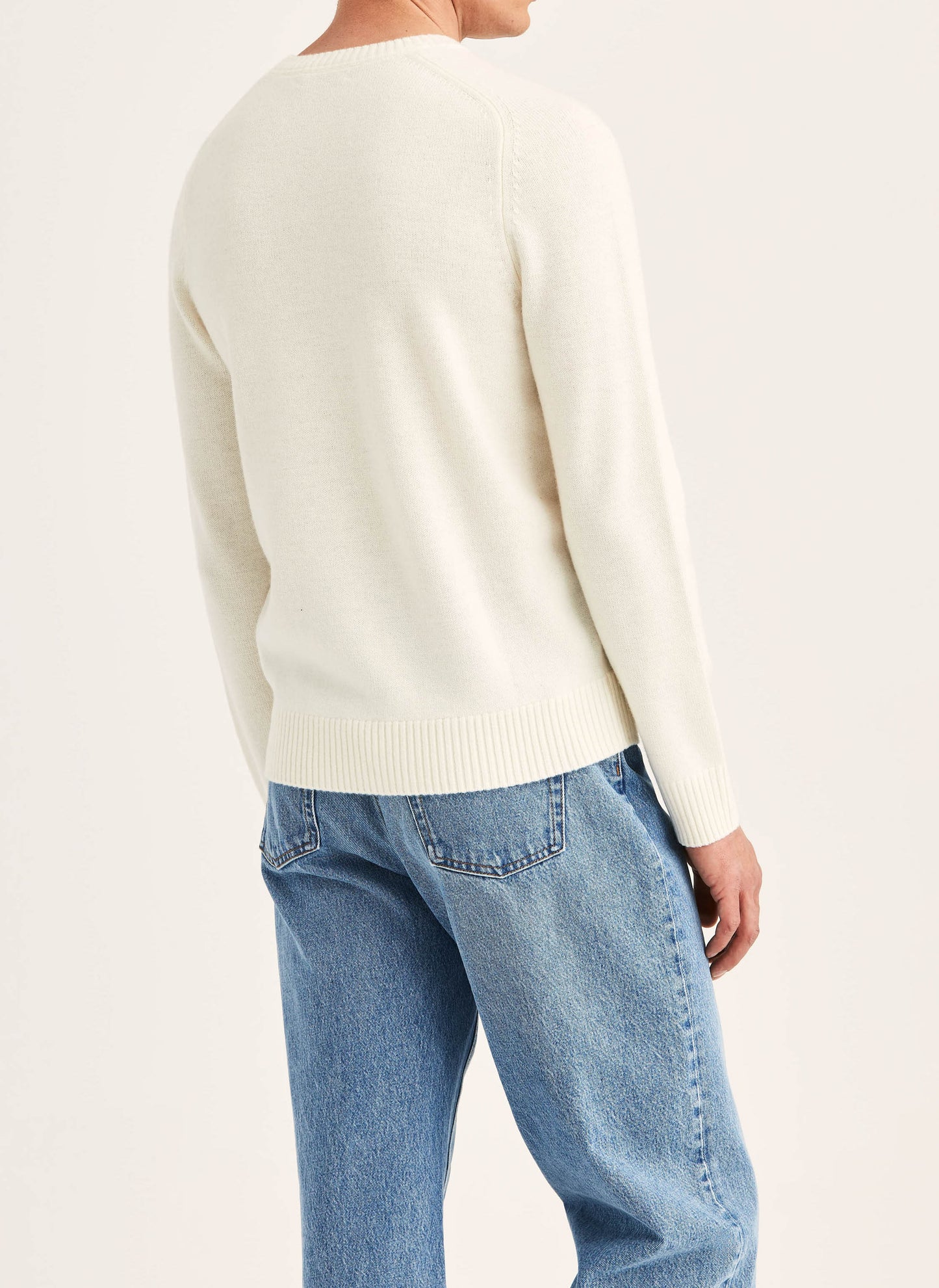 tröja morris heartford sweater merino ull off white vit knit stickad tröja fri frakt stenungsund