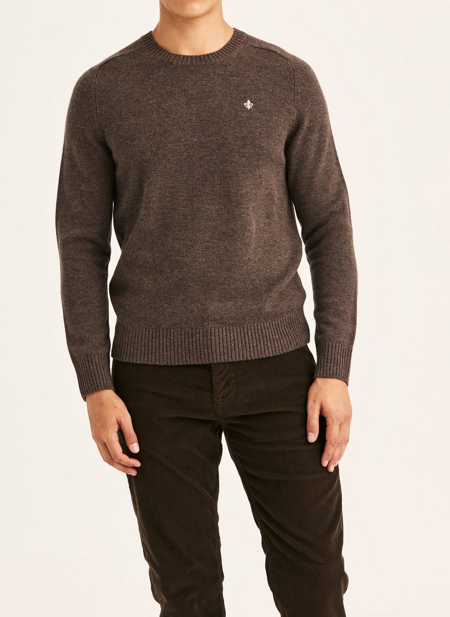 tröja morris heartford sweater merino ull brown brun knit stickad tröja fri frakt stenungsund