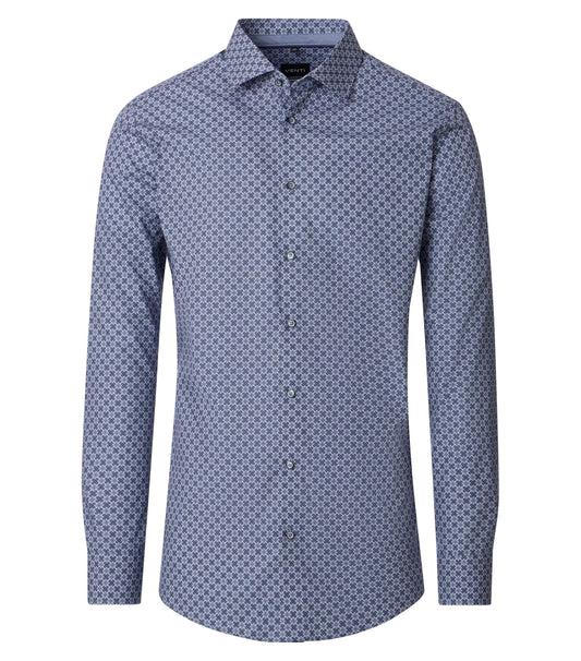 skjorta venti shirt modern fit regular fit flower blommig mönstrad skjorta navy blue blå