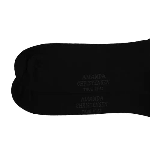sockar strumpor amanda christensen true soft top sock black svart