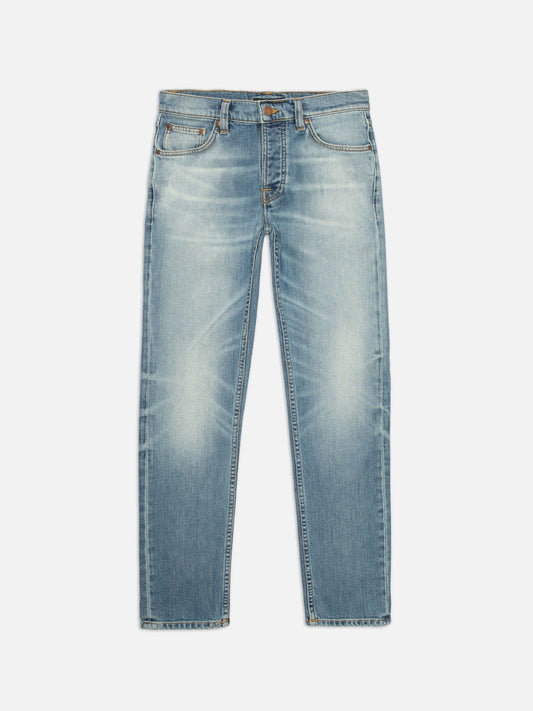 jeans nudie solid ollie salt water nudiejeans denim slim regular stretch ljusajeans ljusa jeans