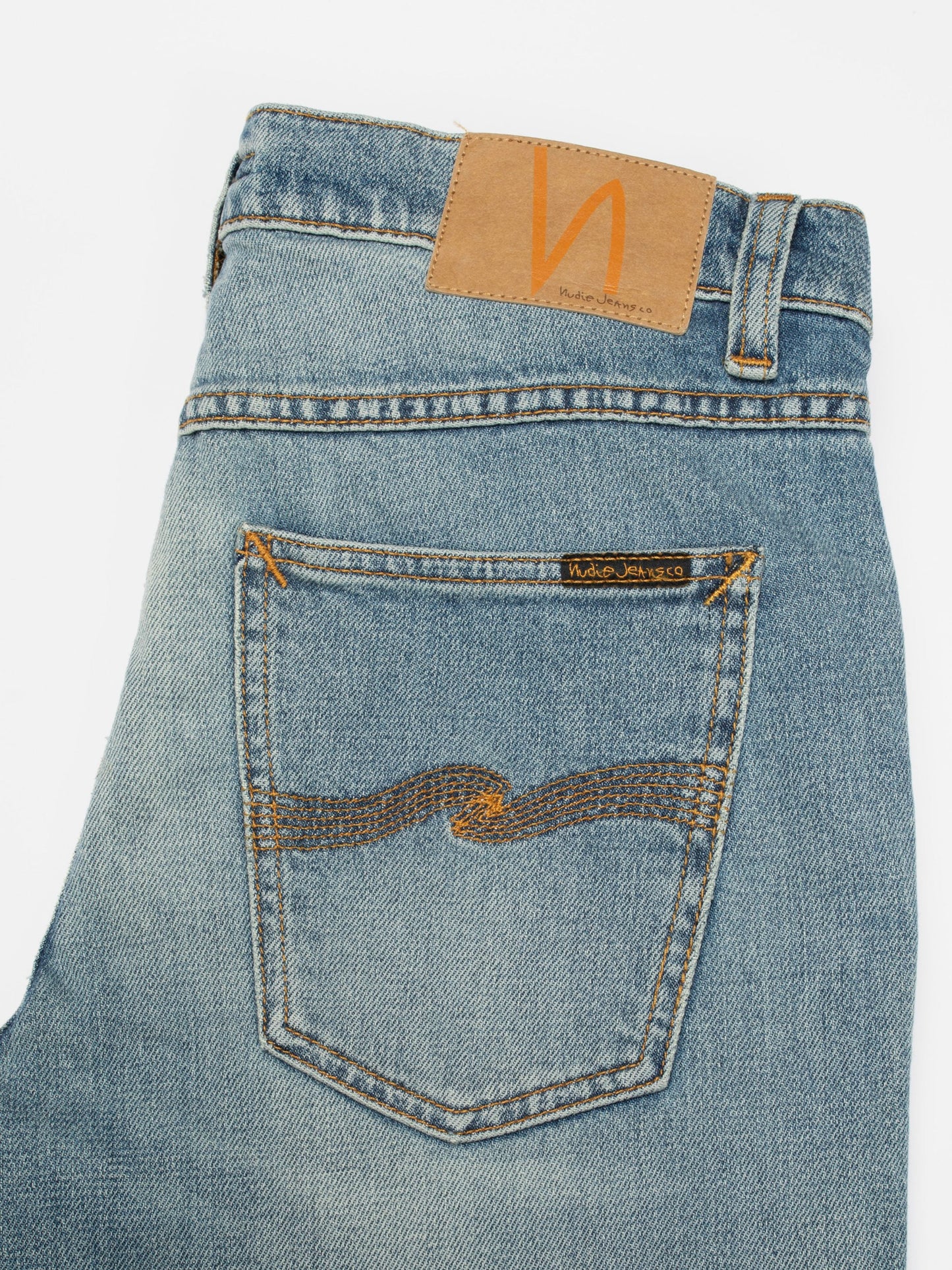 jeans nudie solid ollie salt water nudiejeans denim slim regular stretch ljusajeans ljusa jeans