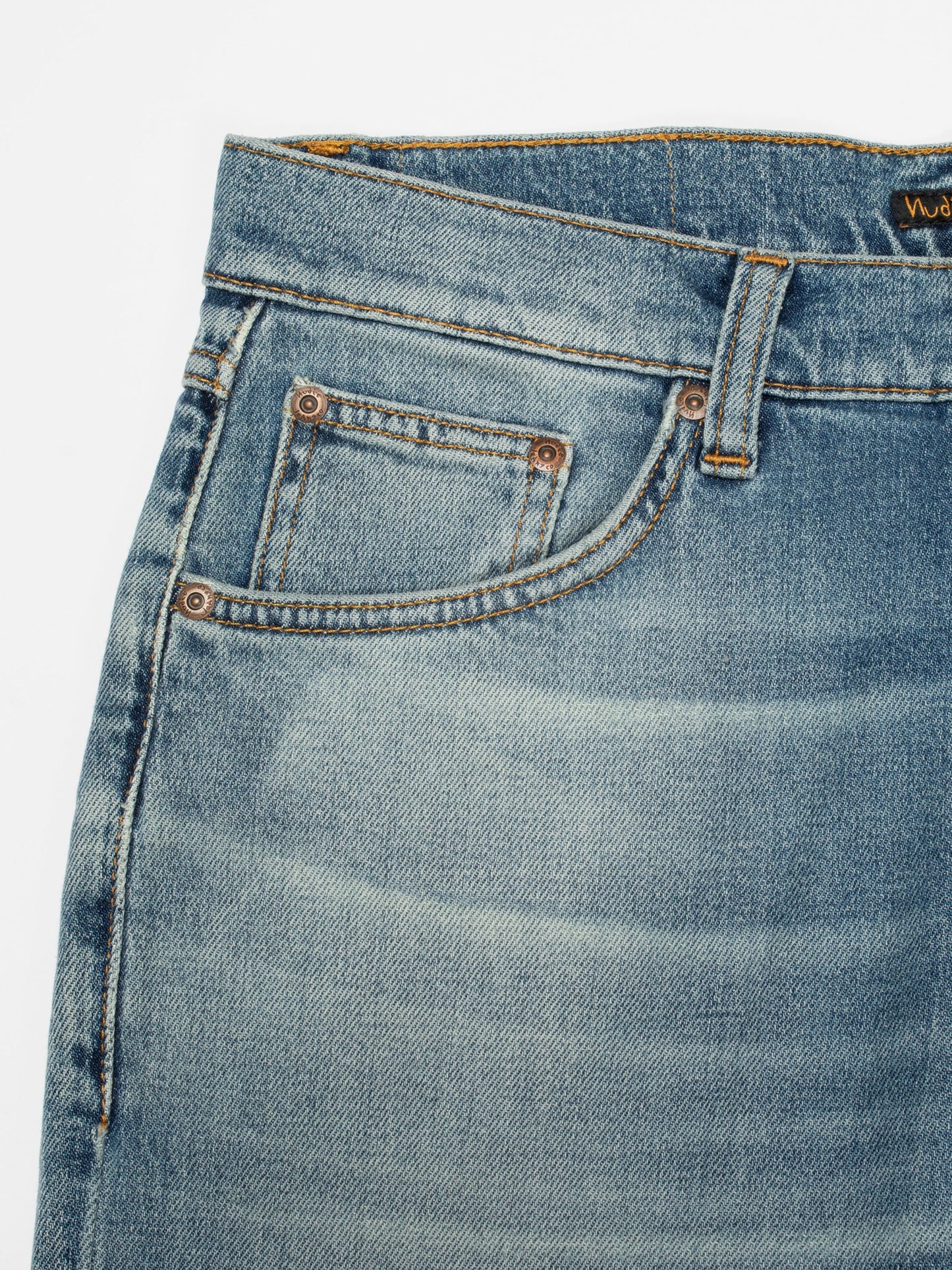 jeans nudie solid ollie salt water nudiejeans denim slim regular stretch ljusajeans ljusa jeans