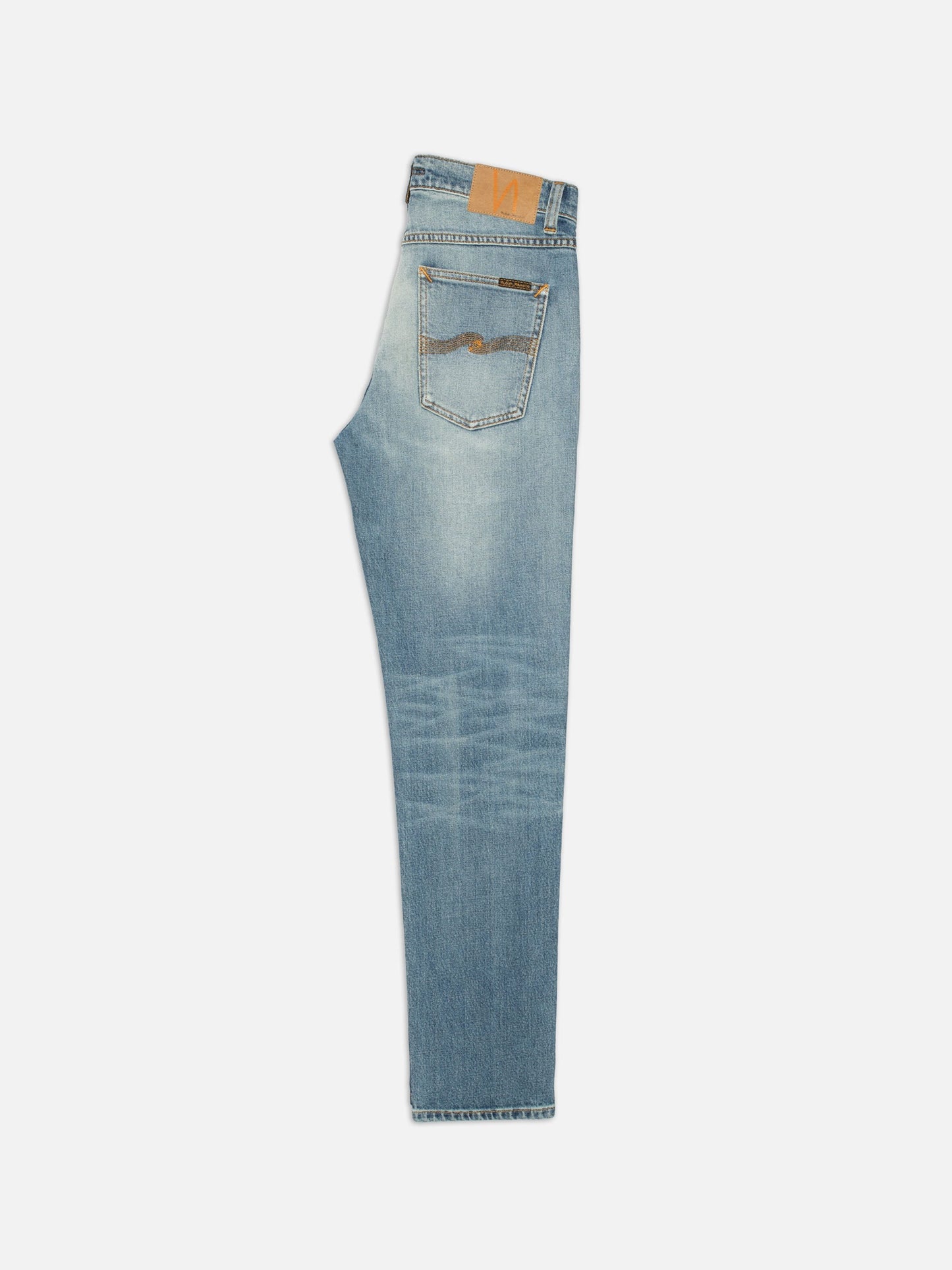 jeans nudie solid ollie salt water nudiejeans denim slim regular stretch ljusajeans ljusa jeans