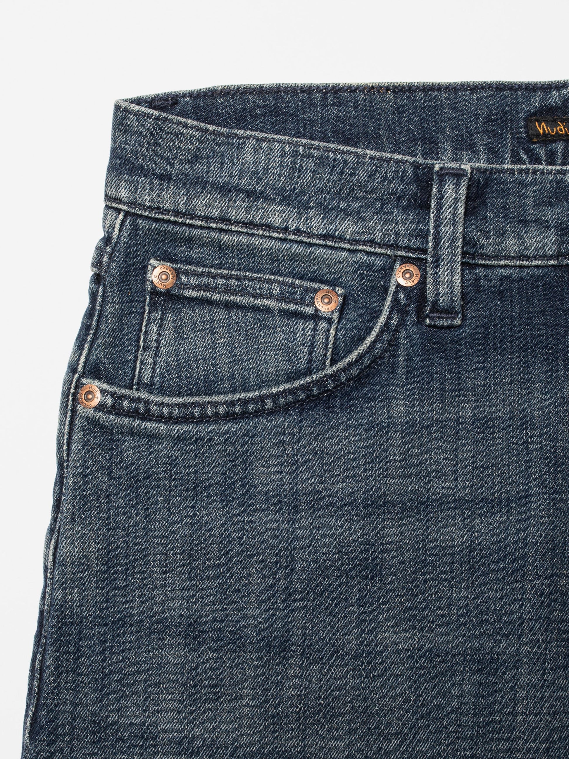jeans nudiejeans solid ollie nudie jeans denim stretch slim regular fit epic ink knappar fri frakt stenungsund