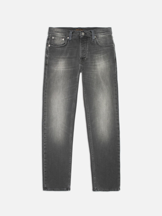jeans nudiejeans nudie jeans solid ollie black mist slim fit stretch grå svart denim fri frakt stenungsund