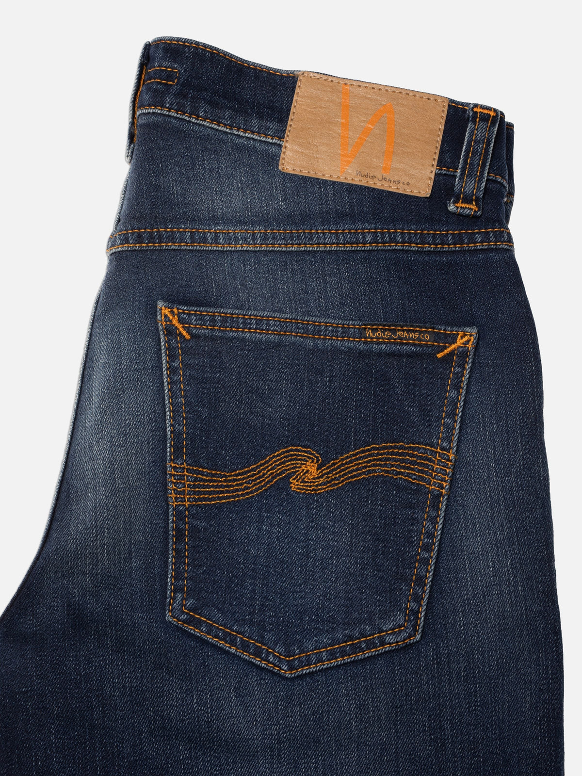 jeans nudiejeans solid ollie nudie jeans denim stretch slim fit regular fit midnight sky knappar fri frakt stenungsund