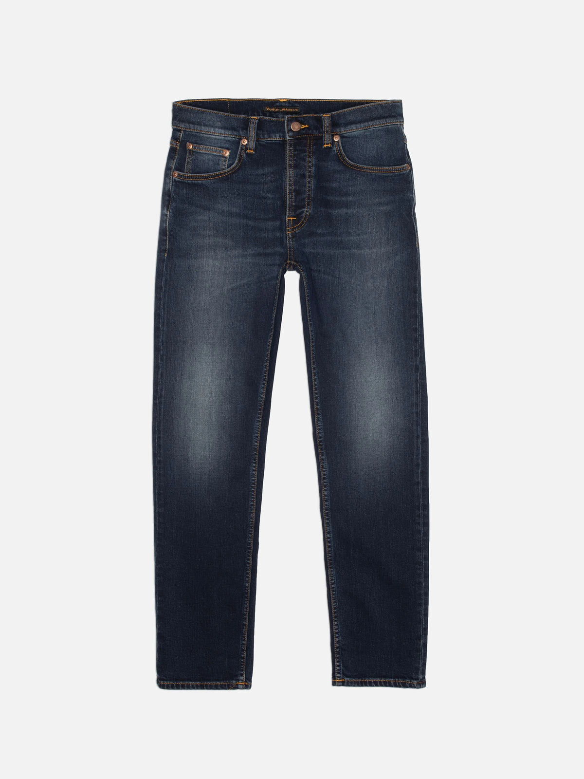 jeans nudiejeans solid ollie nudie jeans denim stretch slim fit regular fit midnight sky knappar fri frakt stenungsund