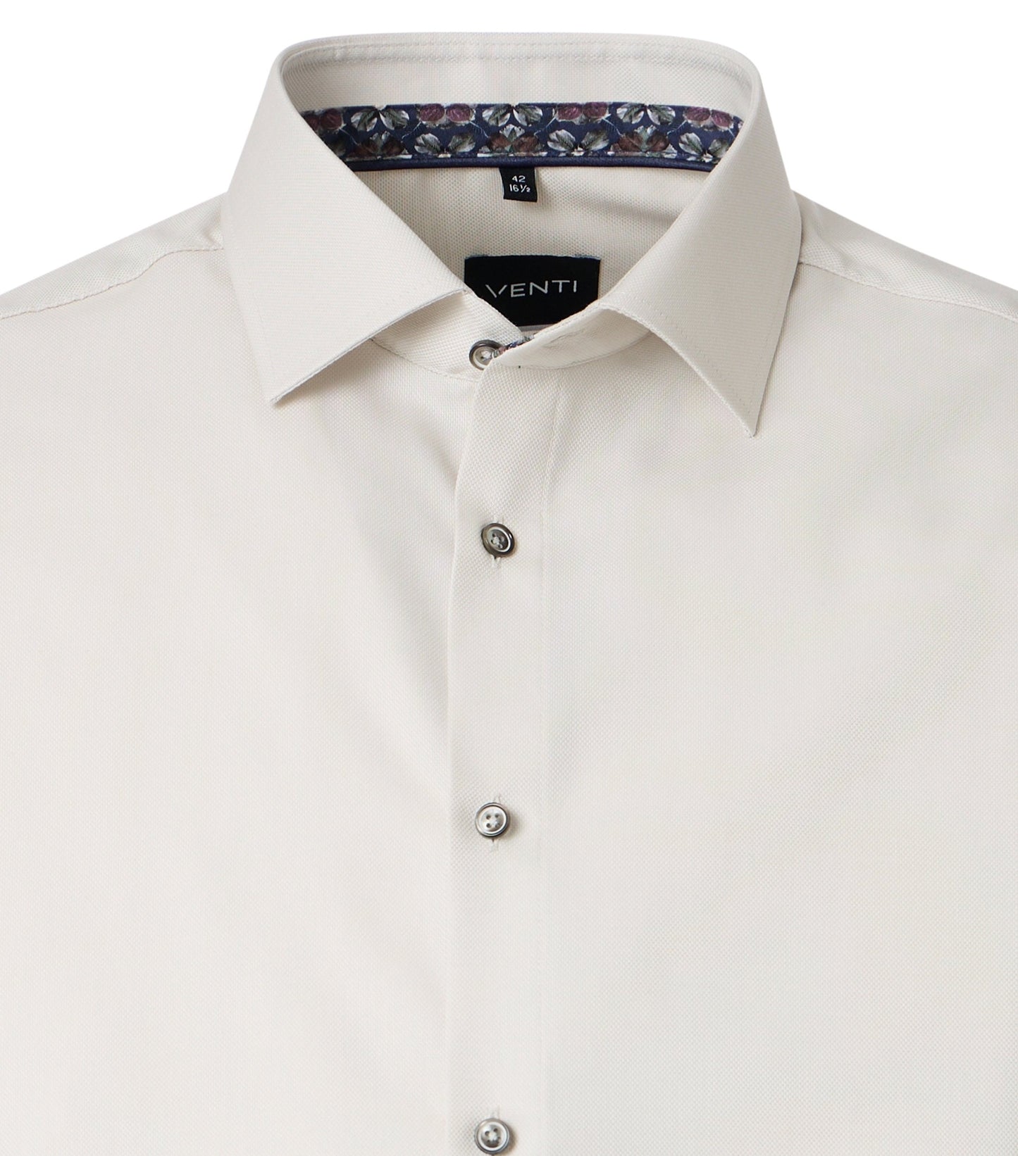 skjorta shirt venti modern fit regular fit kostym skjorta venti shirts sand beige flower blommor fri frakt stenungsund