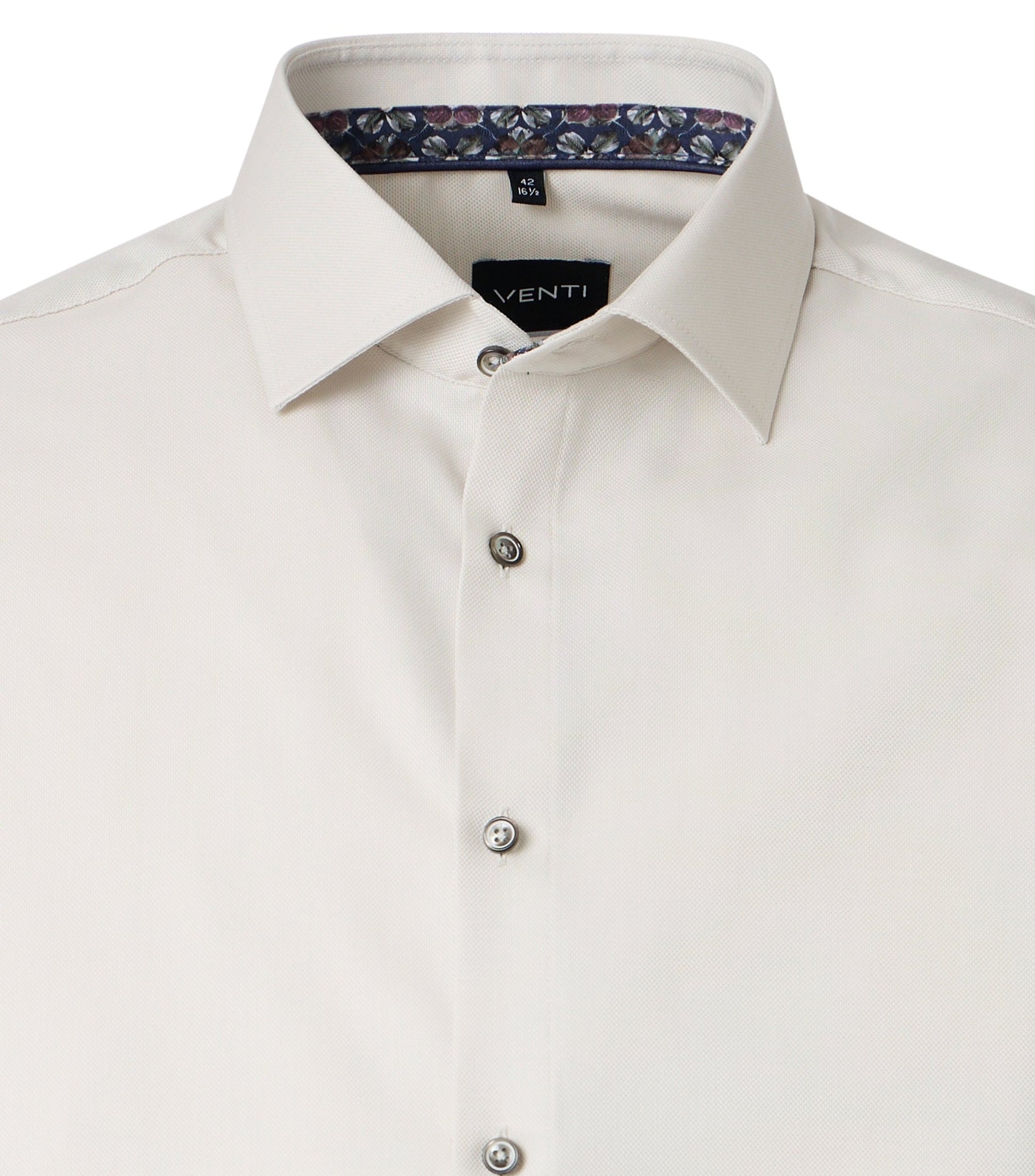 skjorta shirt venti modern fit regular fit kostym skjorta venti shirts sand beige flower blommor fri frakt stenungsund
