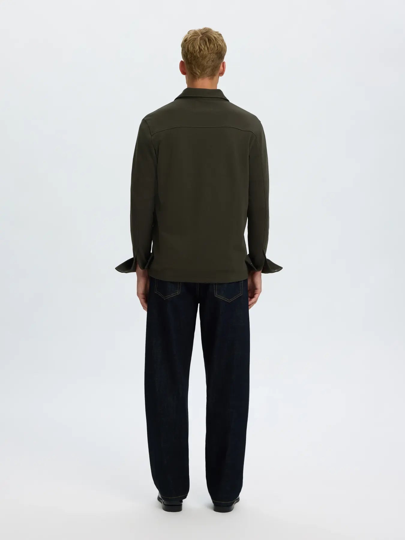overshirt jackie sweat överskjorta selected homme peat green grön fri frakt stenungsund