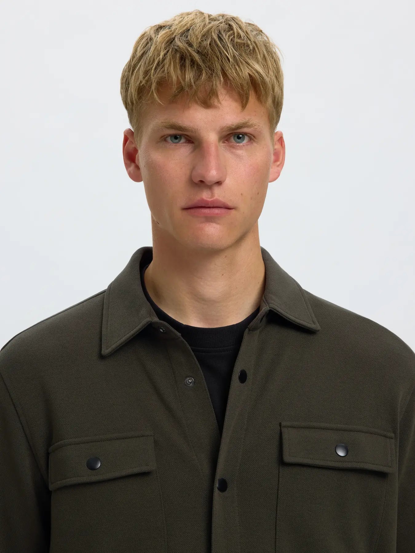 overshirt jackie sweat överskjorta selected homme peat green grön fri frakt stenungsund