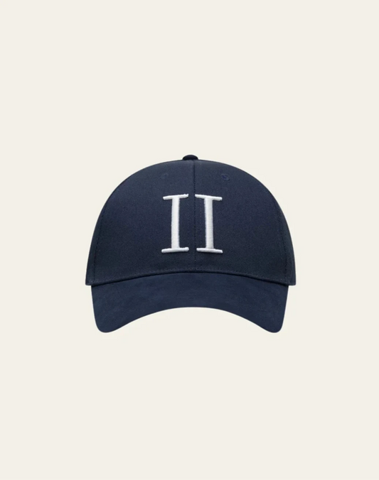 les deux keps baseball cap suede dark navy white blå vit cap
