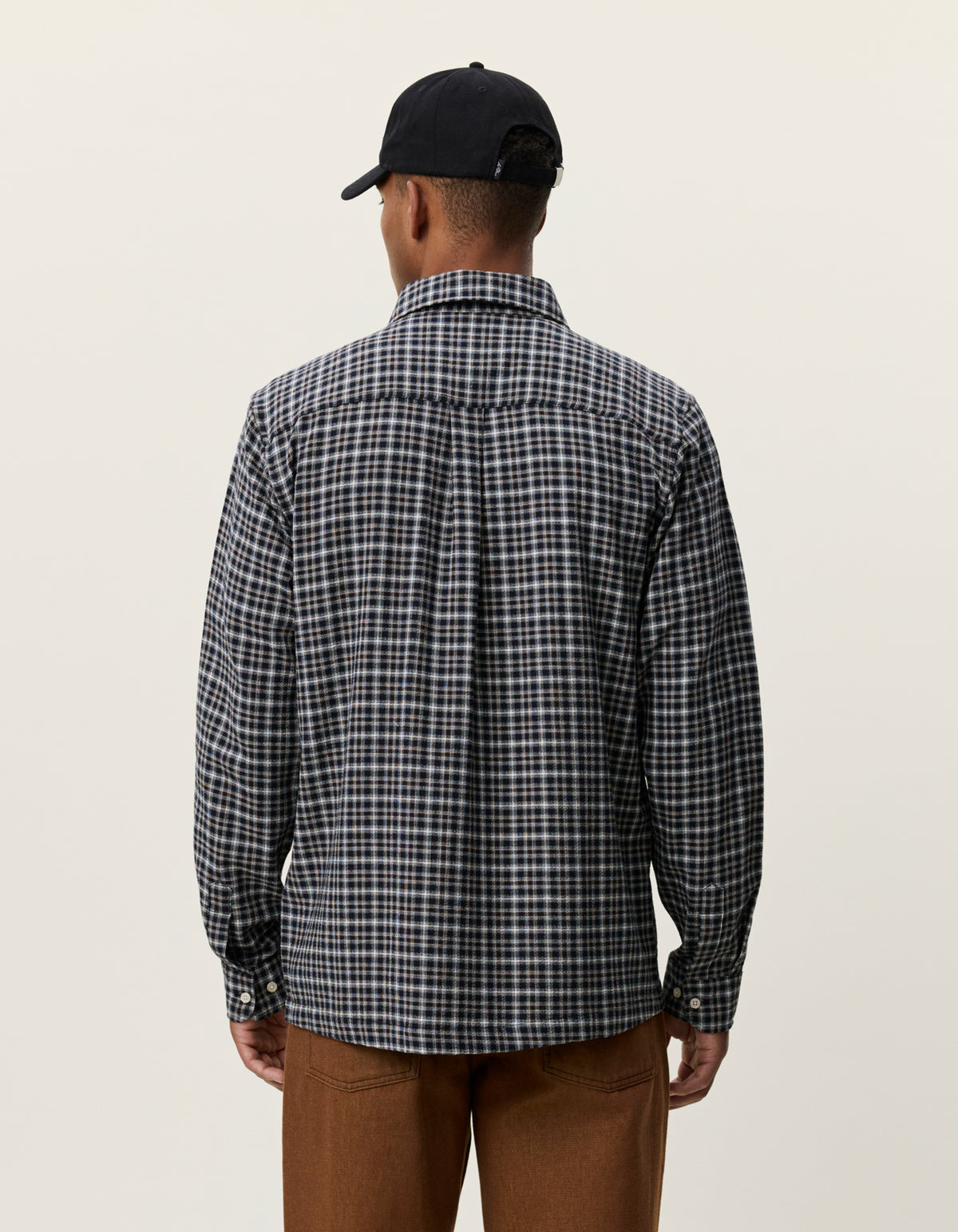 skjorta shirt les deux check seersucker shirt rutig randig black svart fri frakt stenungsund