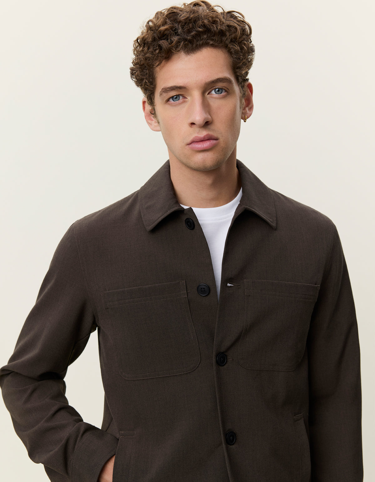 overshirt les deux como hybrid jacket kavaj jacka överskjorta delicioso brown brun fri frakt stenungsund