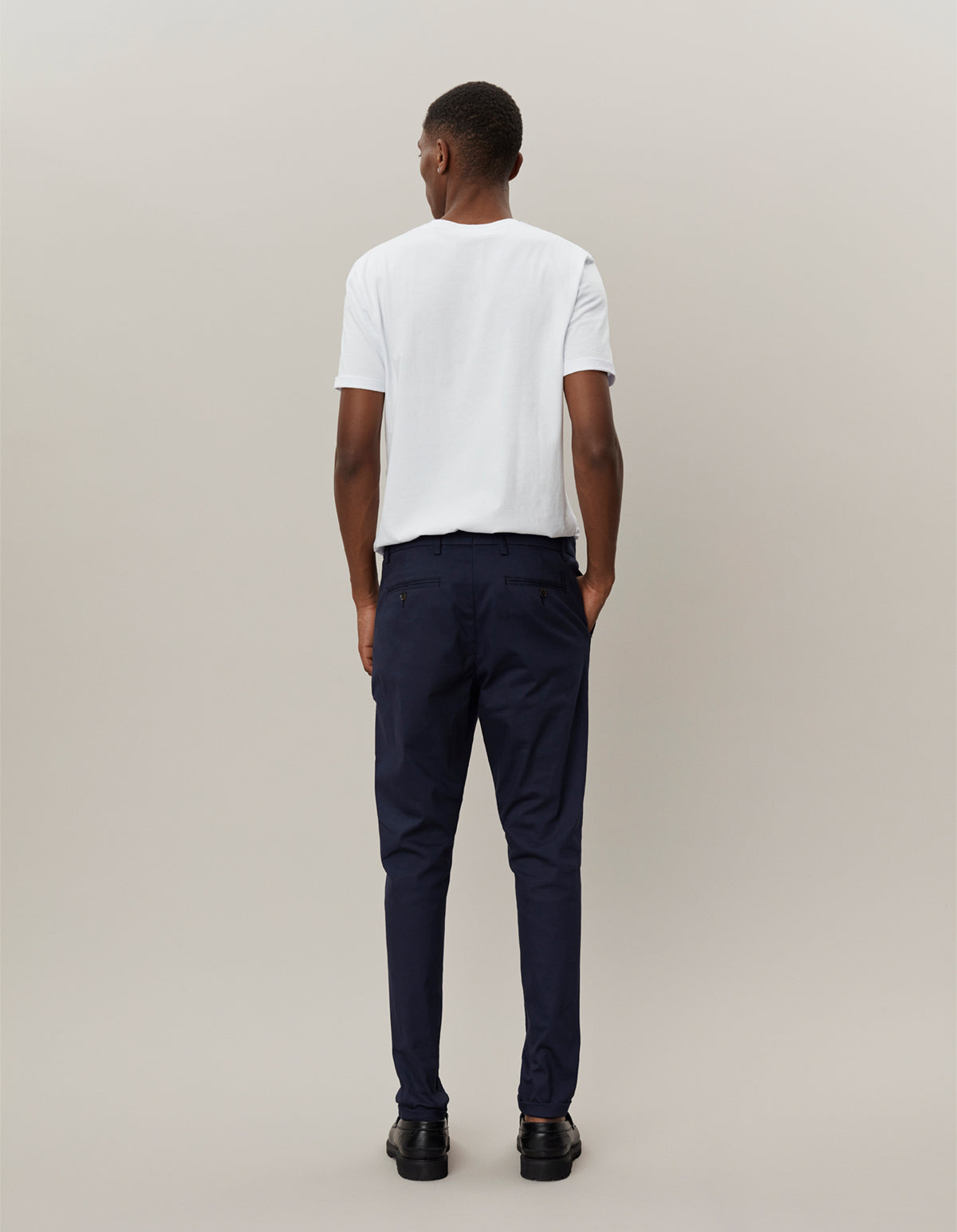 les deux chinos byxor pants como cotton dark navy