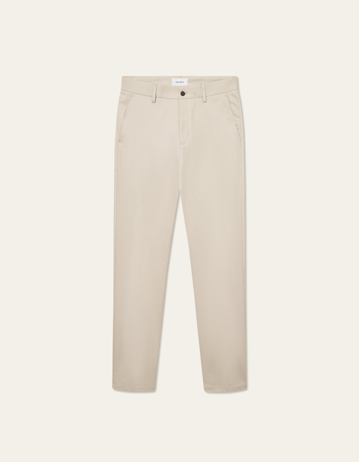 byxor chinos les deux como reg cotton light sand beige bomull stretch raka byxor pants
