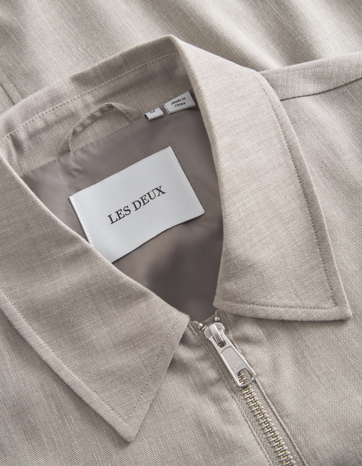les deux overshirt jacka como slub bomber jacket light sand