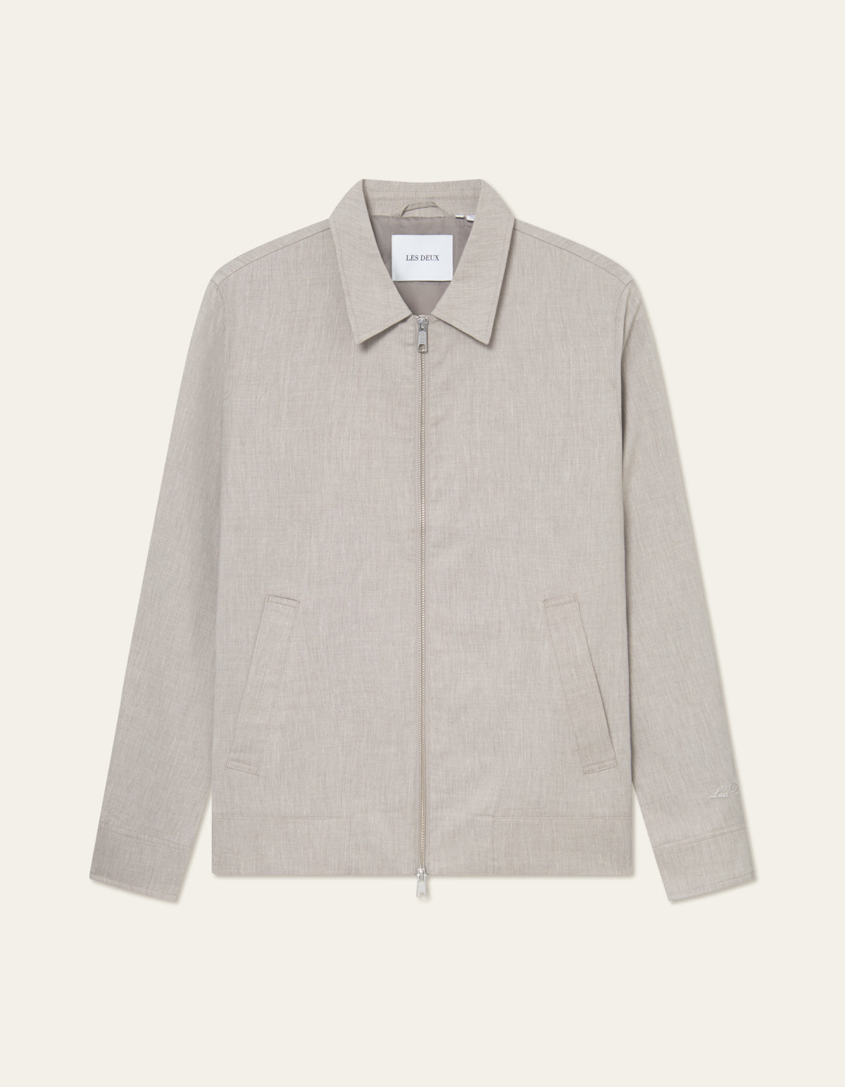 les deux overshirt jacka como slub bomber jacket light sand