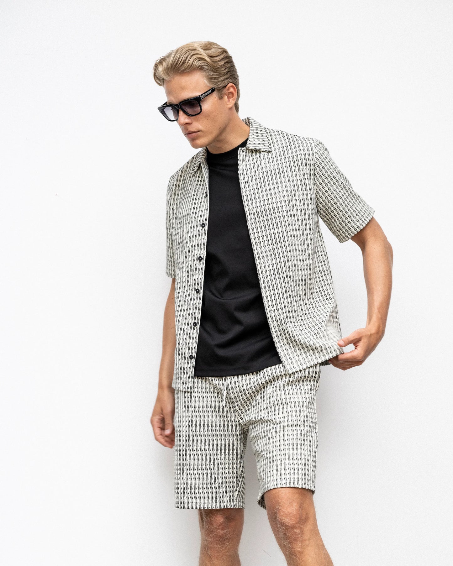 skjorta shirt brand island king shirt kort ärm kortärmad ecru vit sand