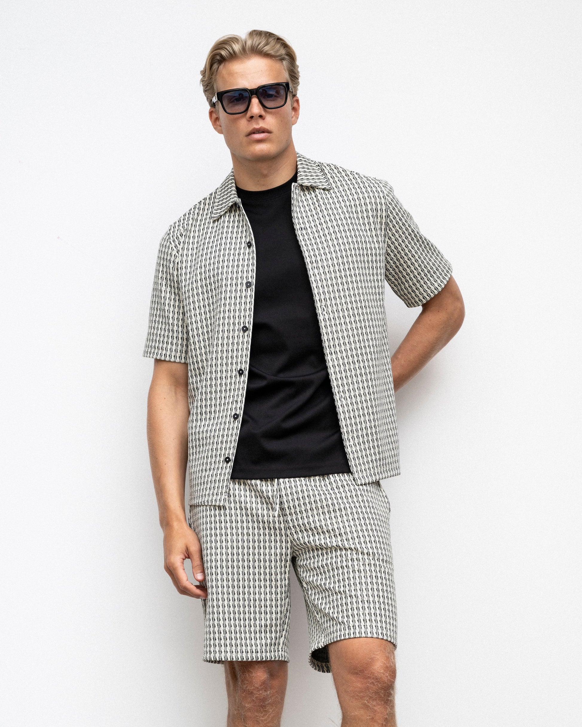 skjorta shirt brand island king shirt kort ärm kortärmad ecru vit sand