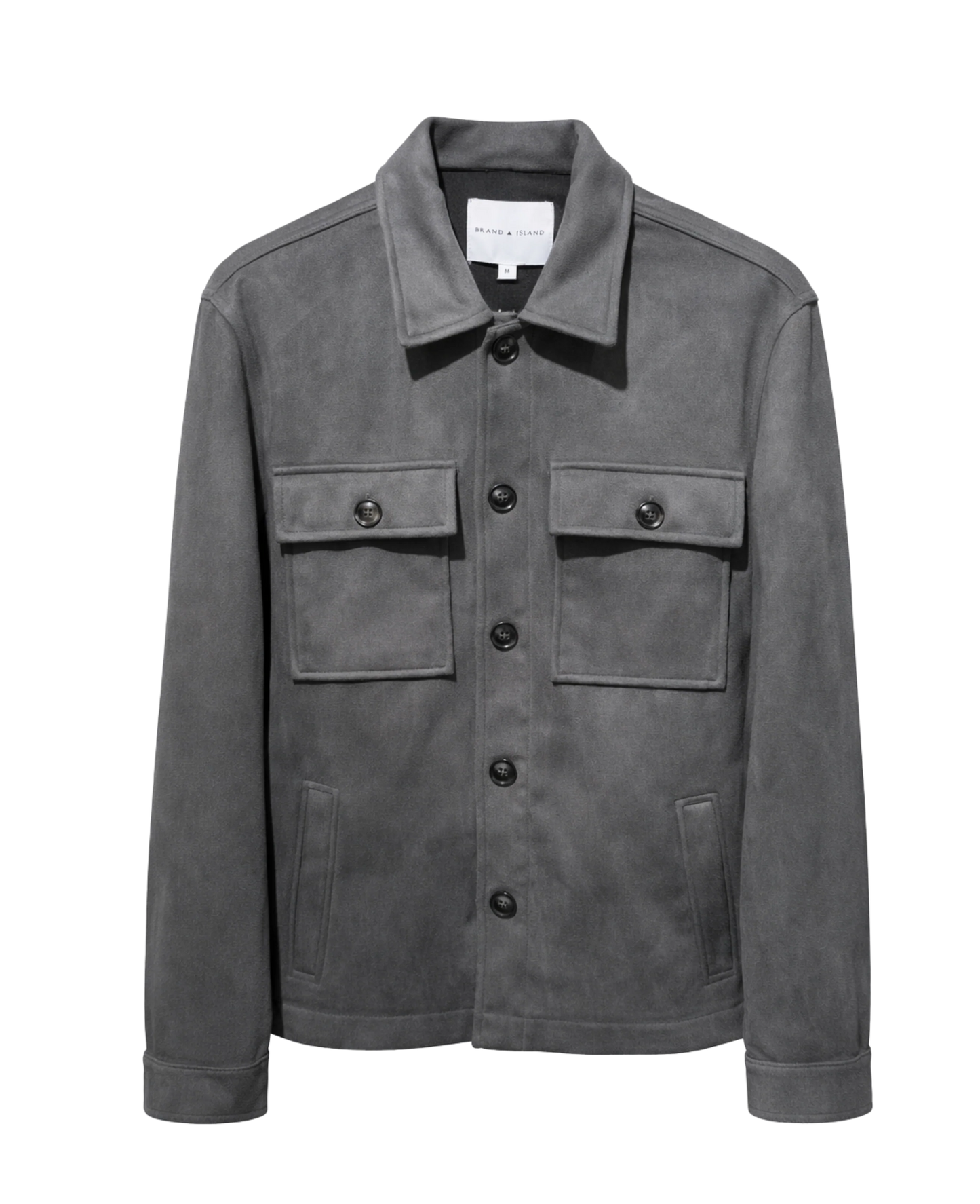 overshirt brand island denki overshirt överskjorta jacka mocka knappar dark grey grå fri frakt stenungsund