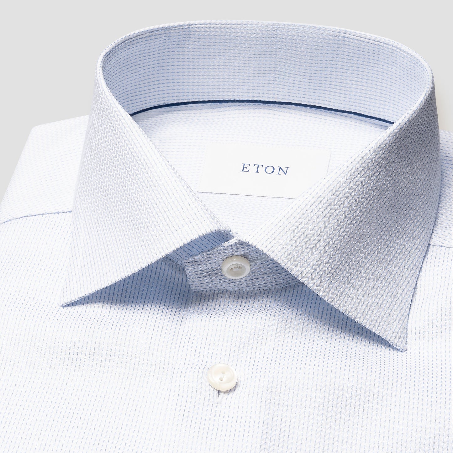Slim Fit Herringbone Light Blue