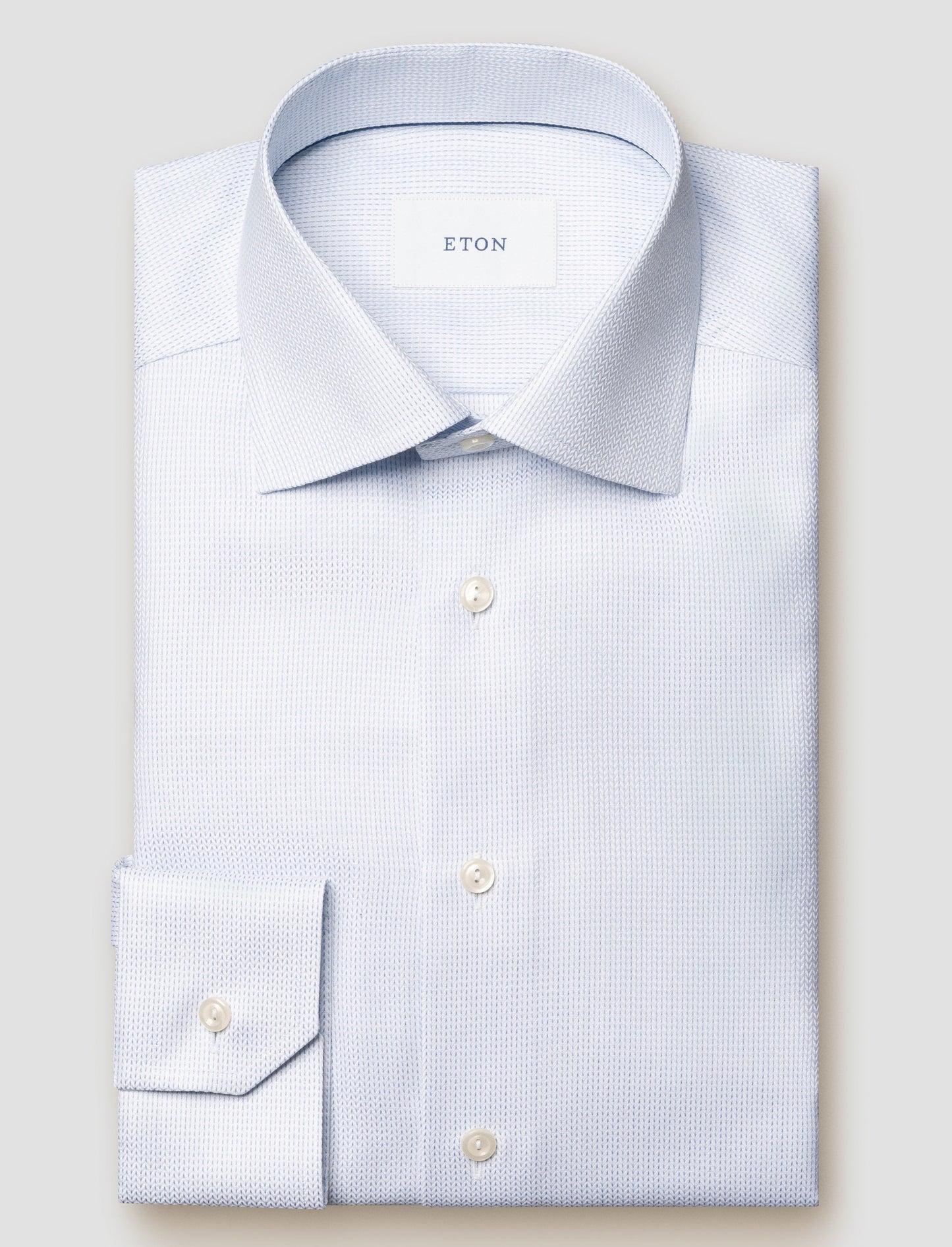 Slim Fit Herringbone Light Blue