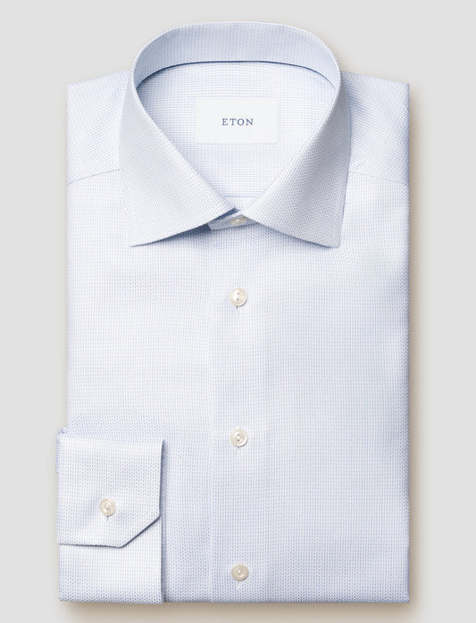Slim Fit Herringbone Light Blue