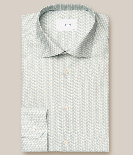 Slim Fit Parrot Print Light Green