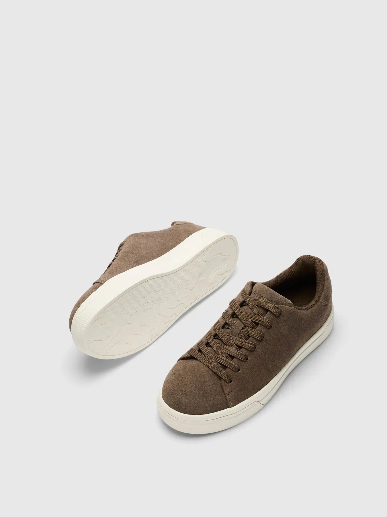 skor selected homme david chunky suede sneaker 2.0 shoes sneakers mocka chocolate chip brown brun fri frakt stenungsund