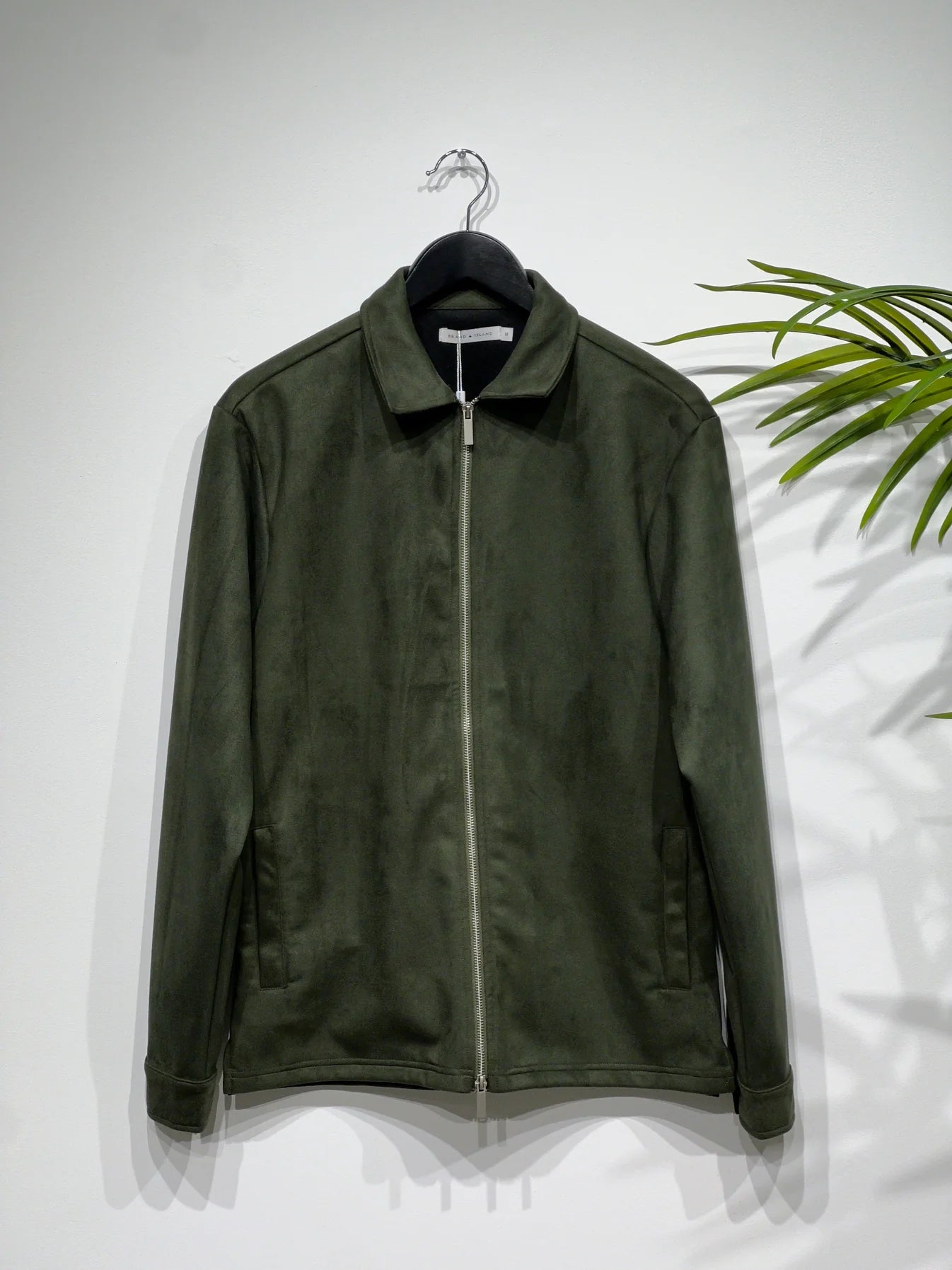 overshirt denki zip jacket brand island brandisland dragkedja överskjorta olive green grön