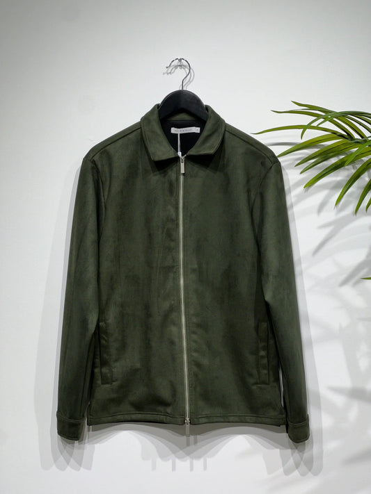 overshirt denki zip jacket brand island brandisland dragkedja överskjorta olive green grön