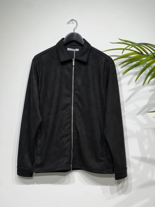 overshirt denki zip jacket brand island brandisland dragkedja överskjorta black svart