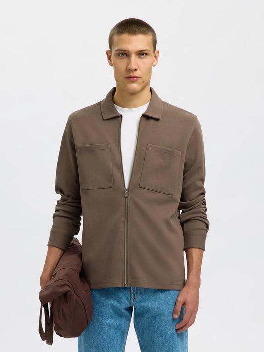 Jackie Sweat Zip Morel