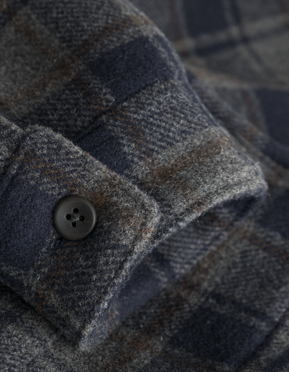 overshirt les deux jason check charcoal navy grå blå randig rutig överskjorta