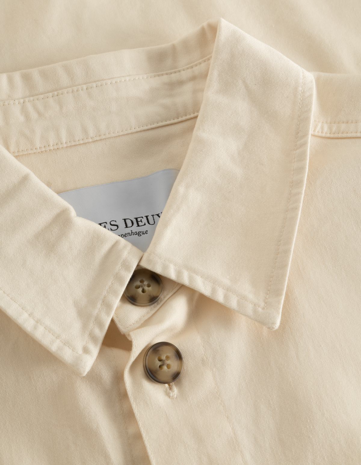 overshirt les deux langley light ivory stretch sand överskjorta