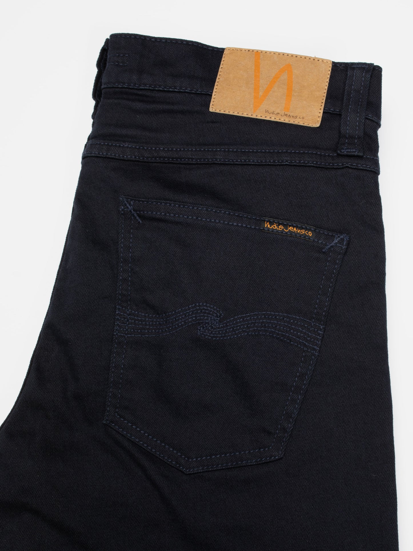 jeans lean dean nudie nudiejeans nudie jeans everblue tapered fit stretch denim dragkedja blå navy blue fri frakt stenungsund